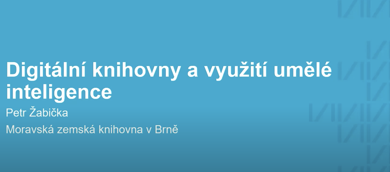 Digitální knihovny a využití umělé inteligence